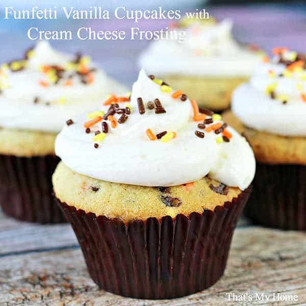 Funfetti Vanilla Cupcakes