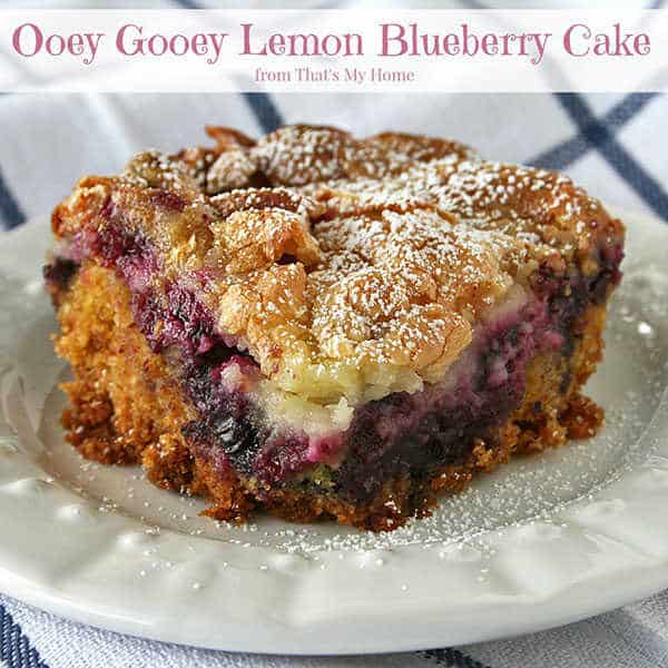 Ooey Gooey Lemon Blueberry Cake