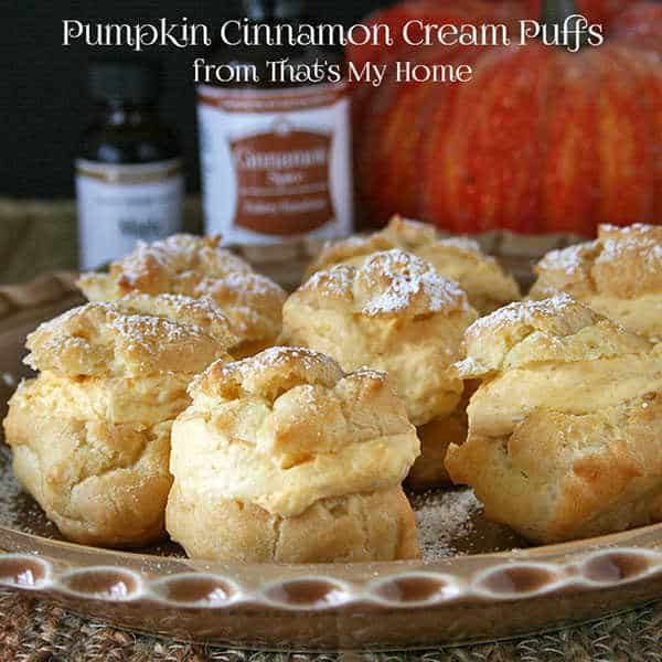 Pumpkin Cinnamon Cream Puffs