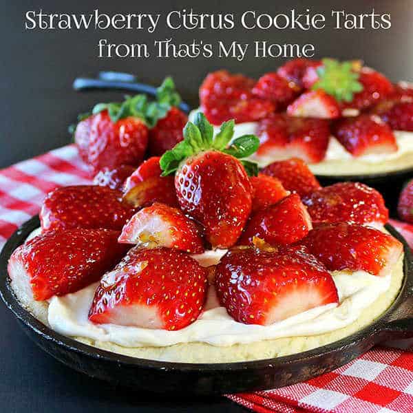 Strawberry Citrus Cookie Tarts