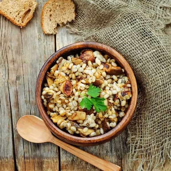 Barley Risotto and Beef Stroganoff