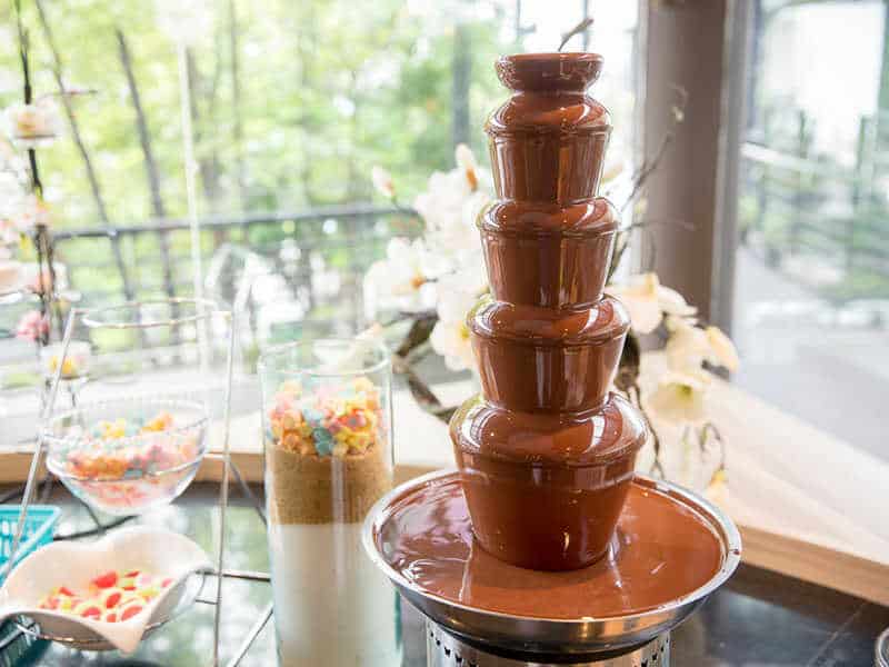 Chocolate Fountain Fontain On A Birthday Party