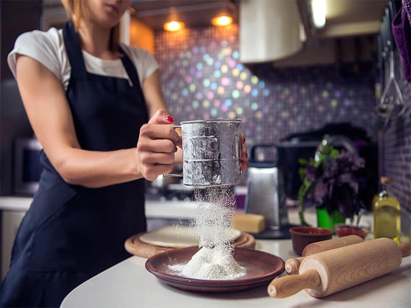 Flour Through Sieve Kitchen