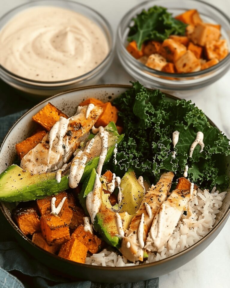 Roasted Chicken, Sweet Potato, and Kale Bowls Recipe