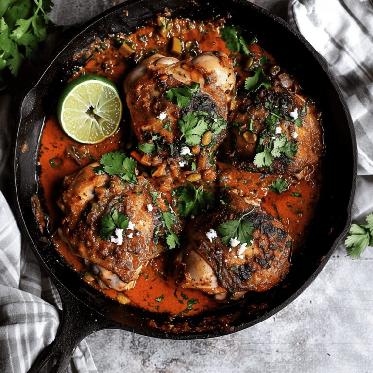 Lime Chicken Thighs with Pepita Mole Recipe