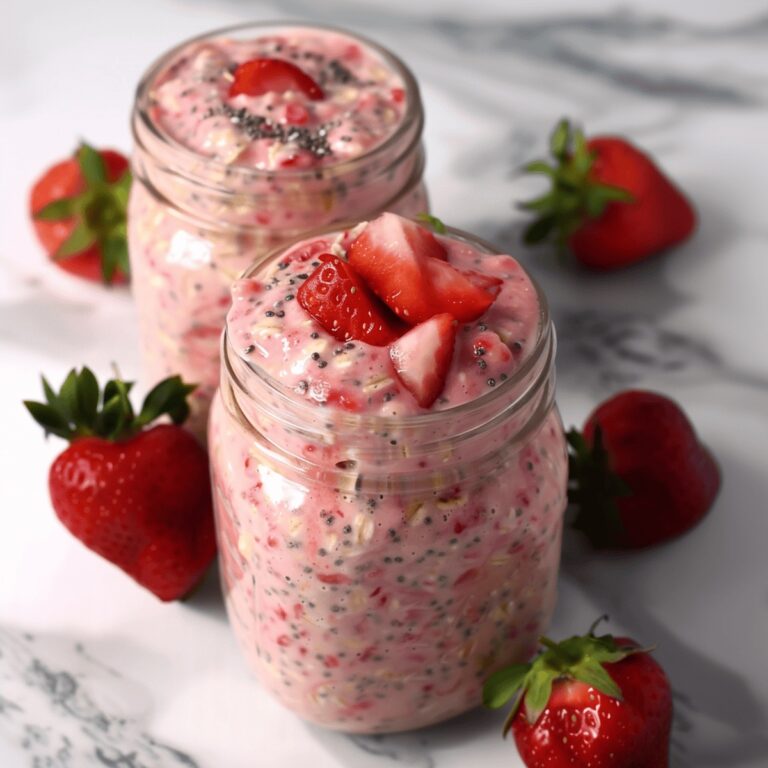 Strawberries and Cream Overnight Oats Recipe