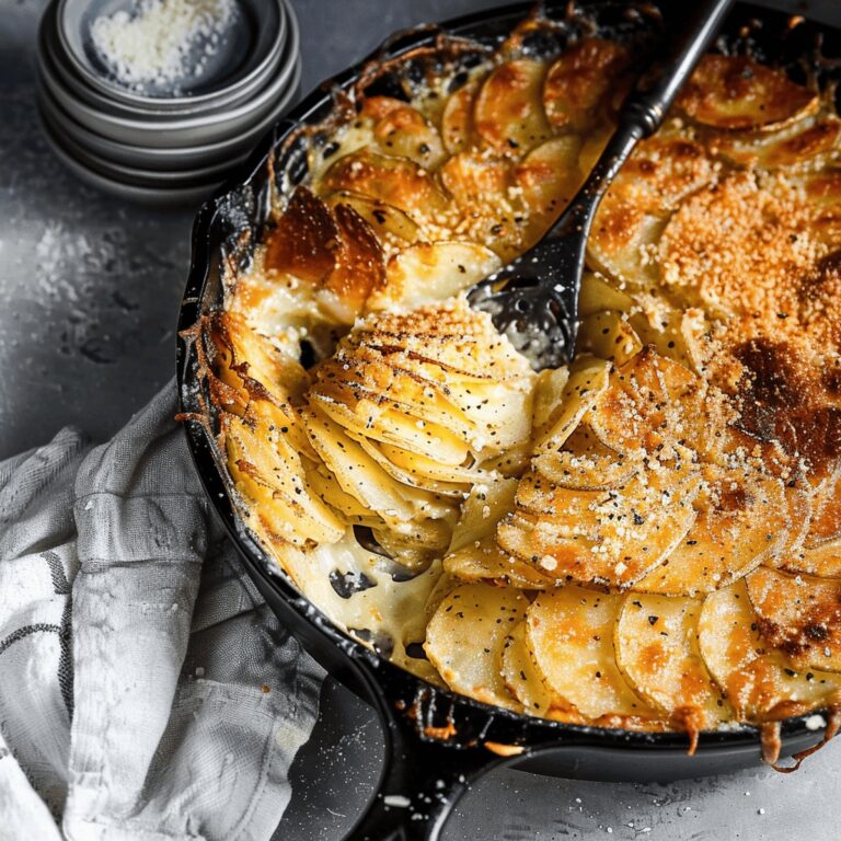 Golden Parmesan And Gruyere Potato Gratin Recipe