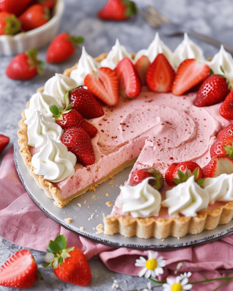 Whipped Strawberry crust Tart Recipe