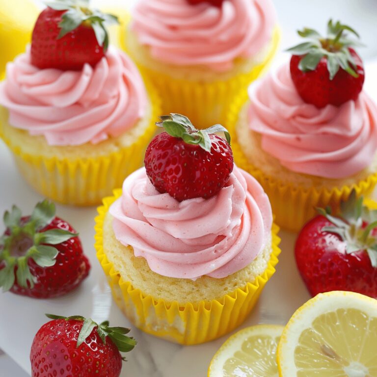 Vibrant Strawberry Lemonade Cupcakes Recipe