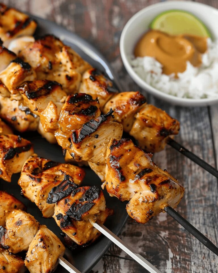 Aromatic Thai Coconut Chicken Skewers With Peanut Sauce Recipe