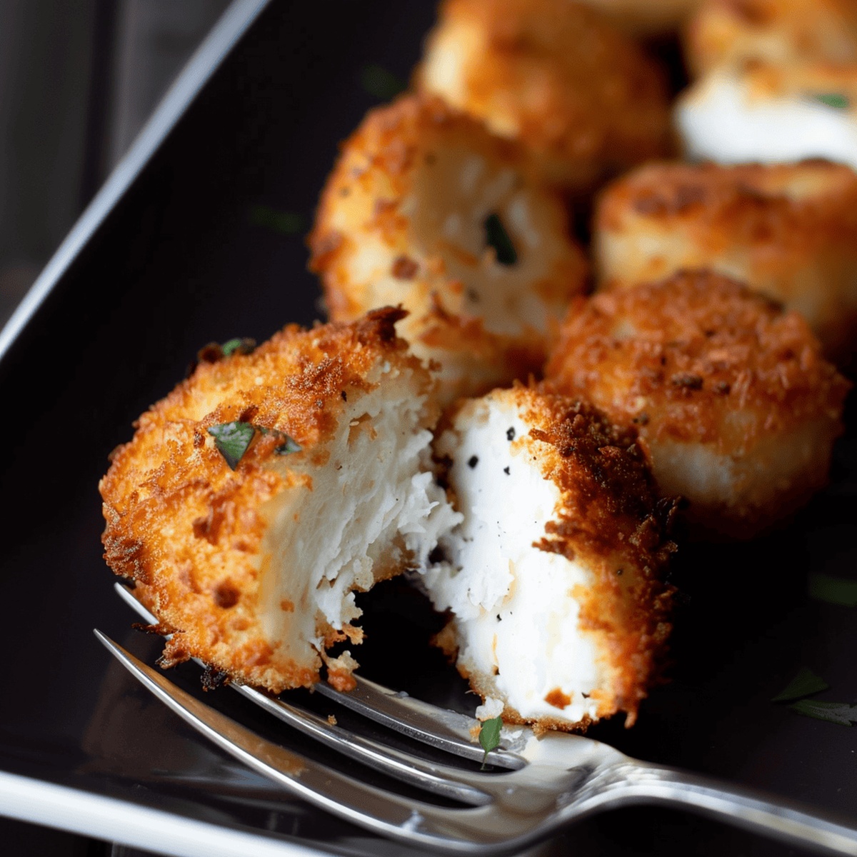 Golden Fried Goat Cheese Medallions Recipe