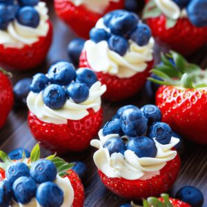 Vibrant Patriotic Cheesecake Strawberries Recipe