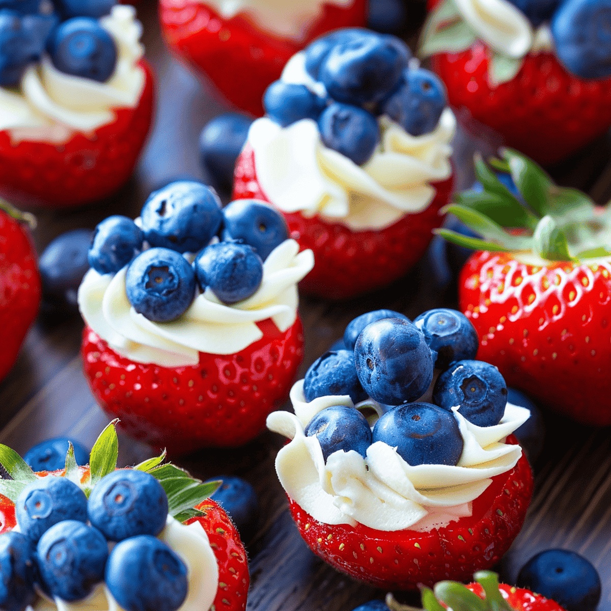 Vibrant Patriotic Cheesecake Strawberries Recipe