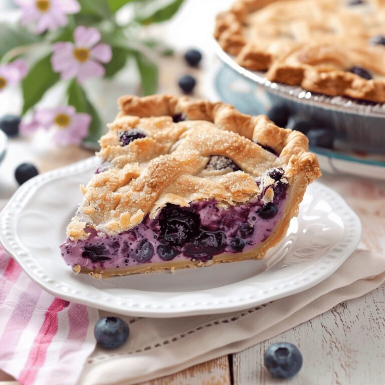 Velvety Blueberry Pie Recipe