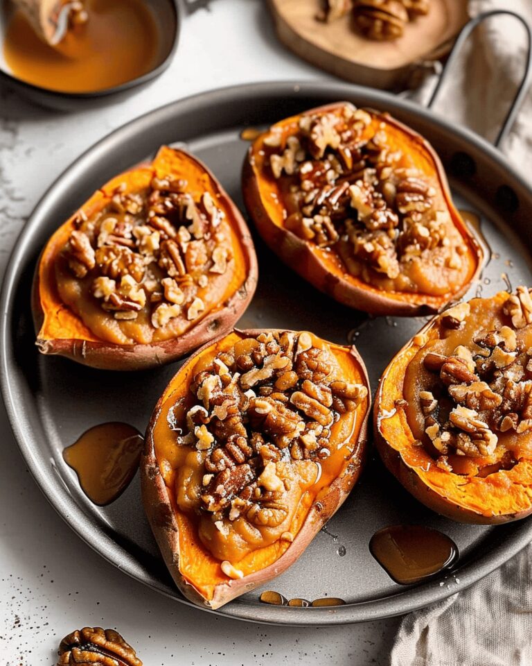 Maple Walnut Delight Twice Baked Sweet Potatoes Recipe