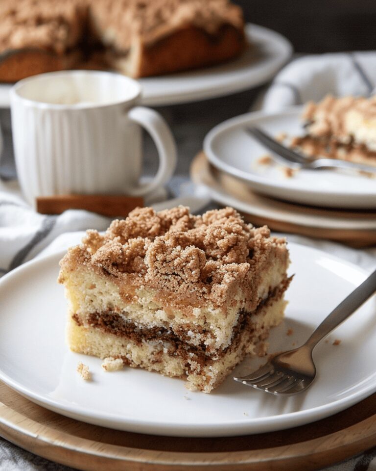 Heavenly Cinnamon Swirl Coffee Cake With Crunchy Topping Recipe