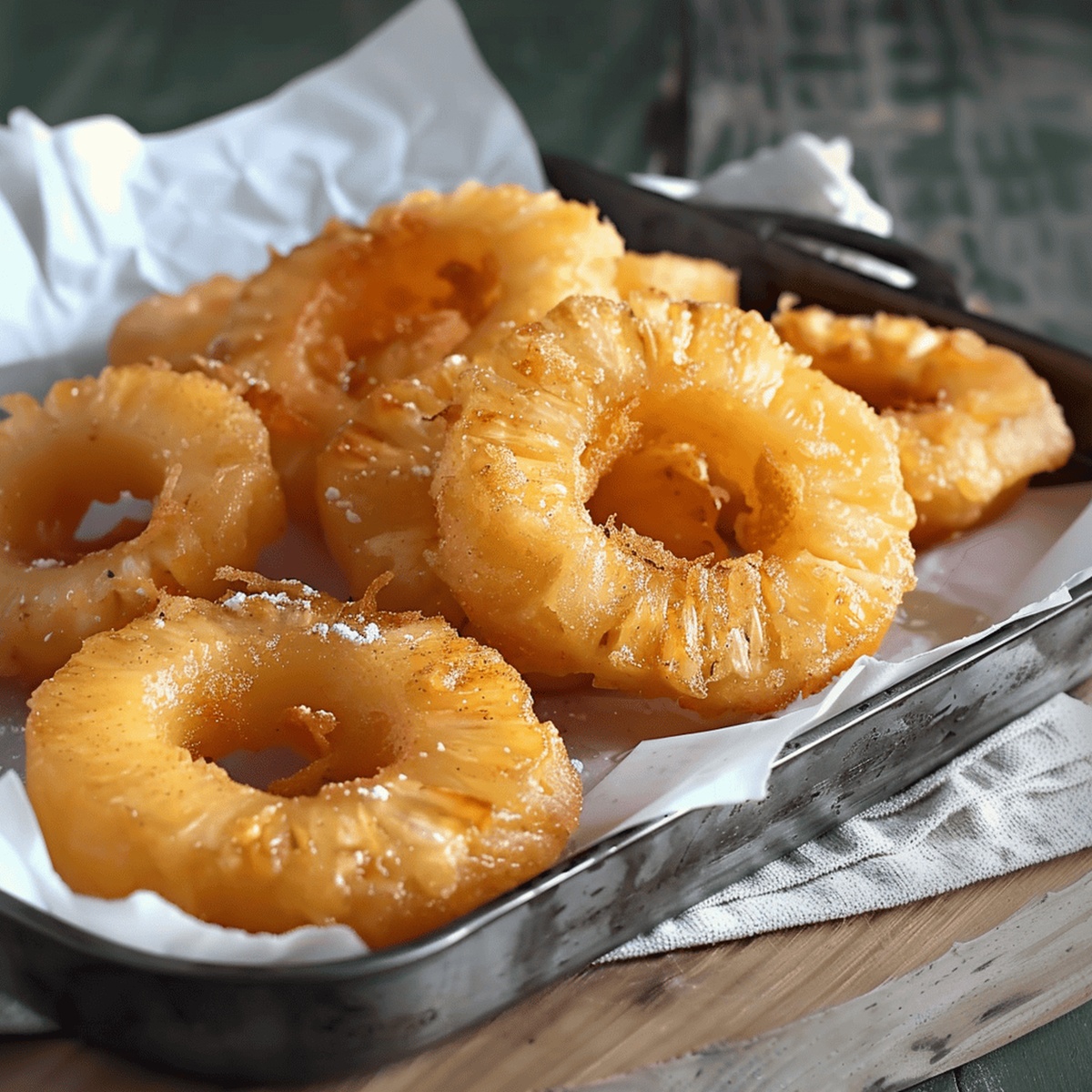 Crispy Pineapple Fritter Rings Recipe