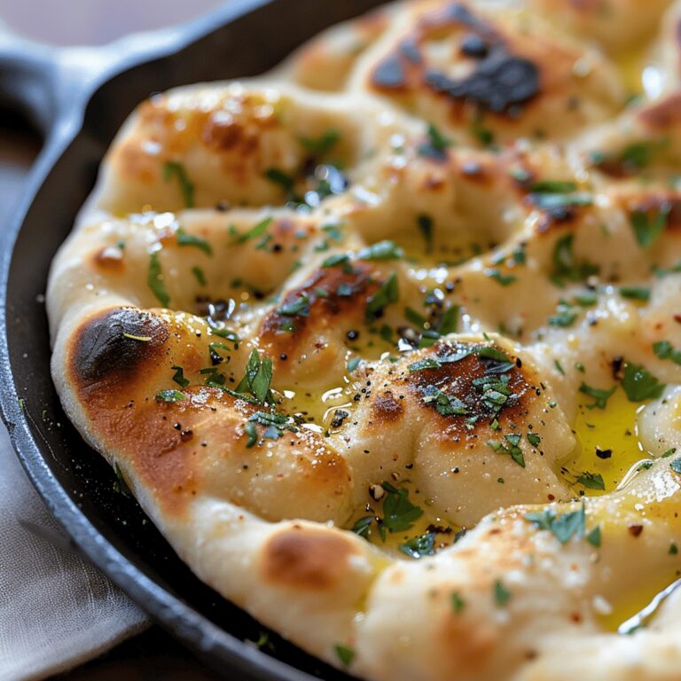 Pillowy Garlic & Butter Flatbread Recipe