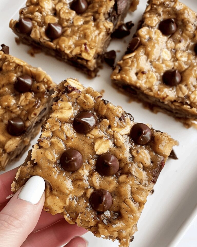 4 Ingredient Peanut Butter Banana Bars Recipe