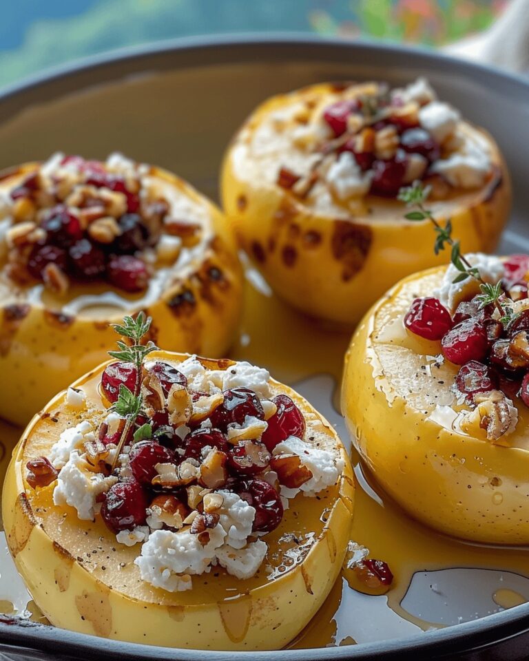 Rustic Baked Apples With Goat Cheese And Cranberry Recipe