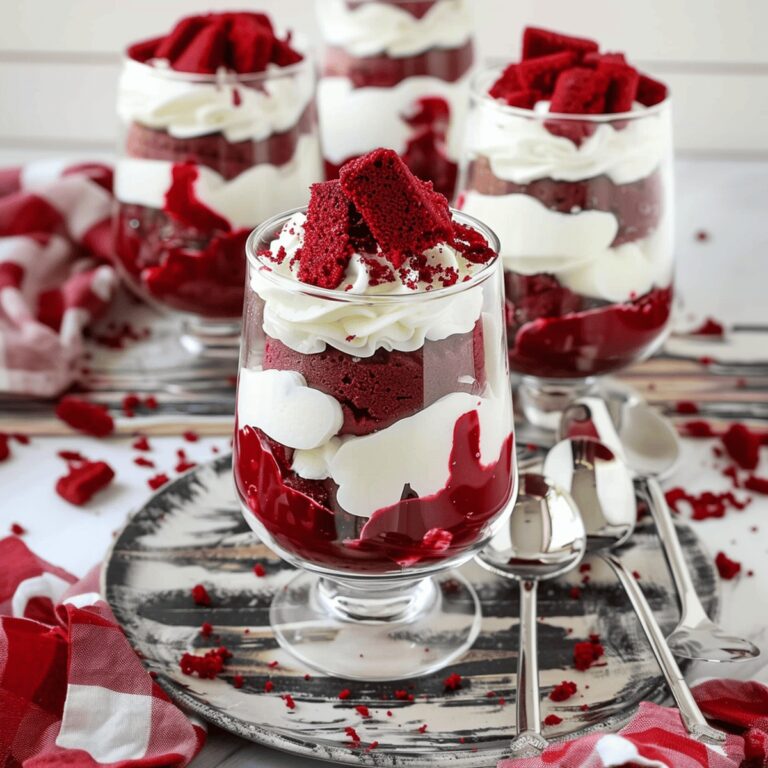 Velvety Red Velvet Cake Parfaits Recipe