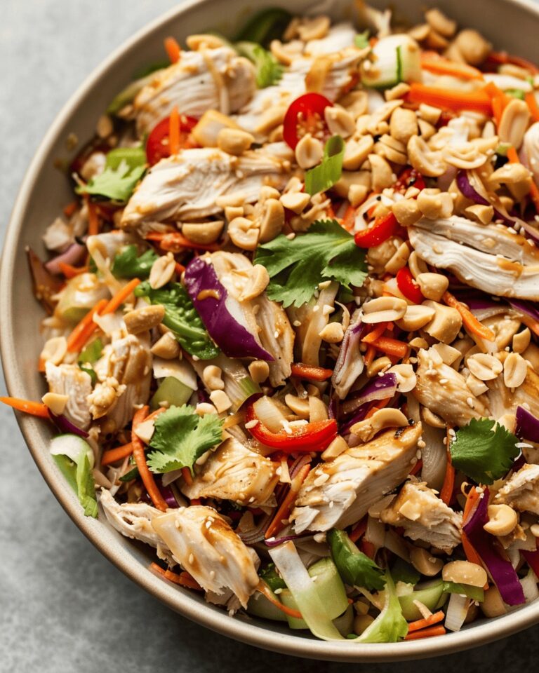 Thai Chicken Salad with Peanut Dressing Recipe
