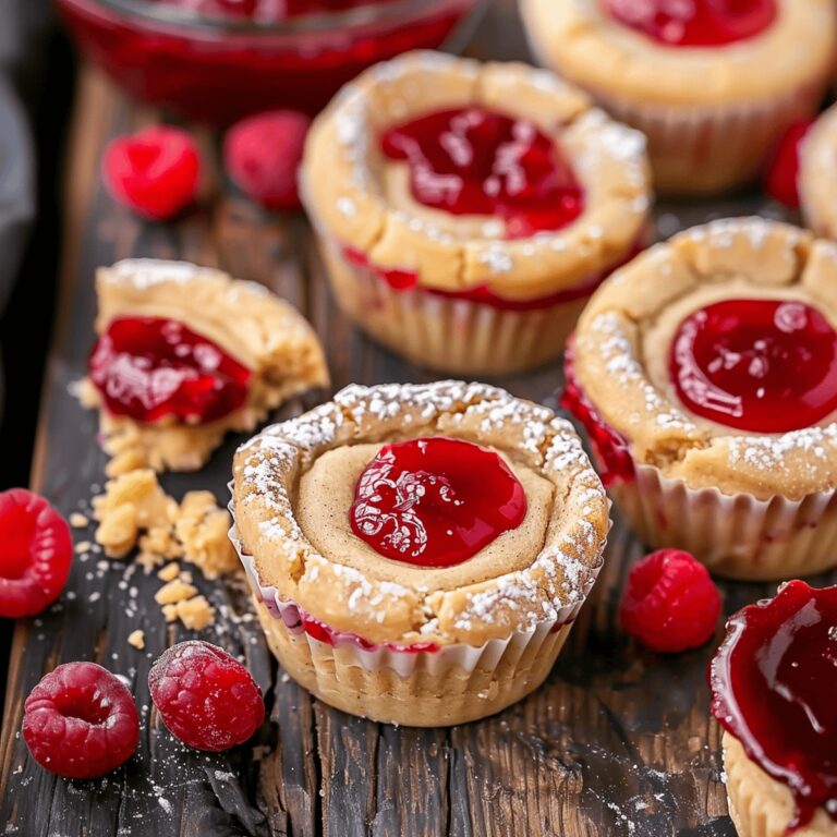 Gooey Peanut Butter & Jelly Cookie Cups Recipe