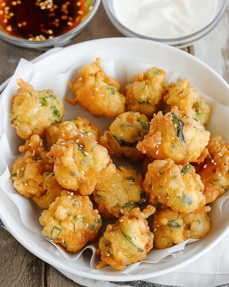 Crisp Cucumber Blossom Fritters With Tangy Dipping Sauce Recipe