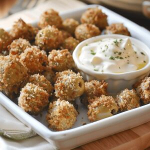 Crispy Fried Olives With Garlic Aioli Recipe