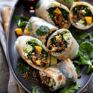 Korean Beef and Avocado Rice Rolls Recipe