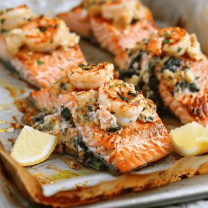 Succulent Crab And Shrimp Stuffed Salmon Recipe