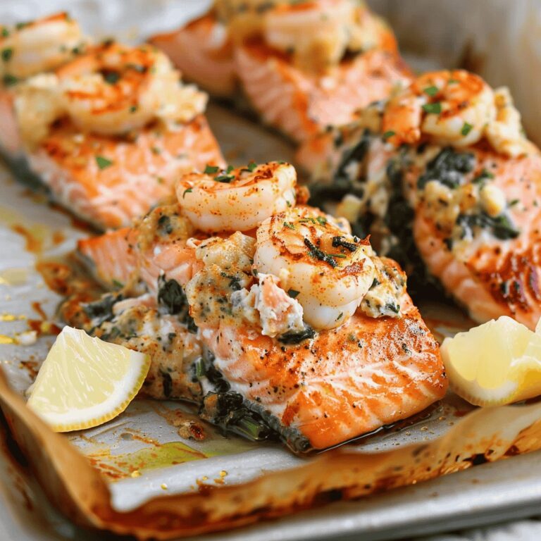 Succulent Crab And Shrimp Stuffed Salmon Recipe