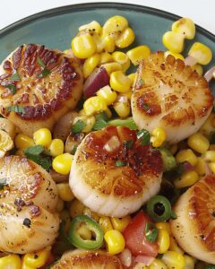 Seared Scallops and Corn Salad for One Recipe
