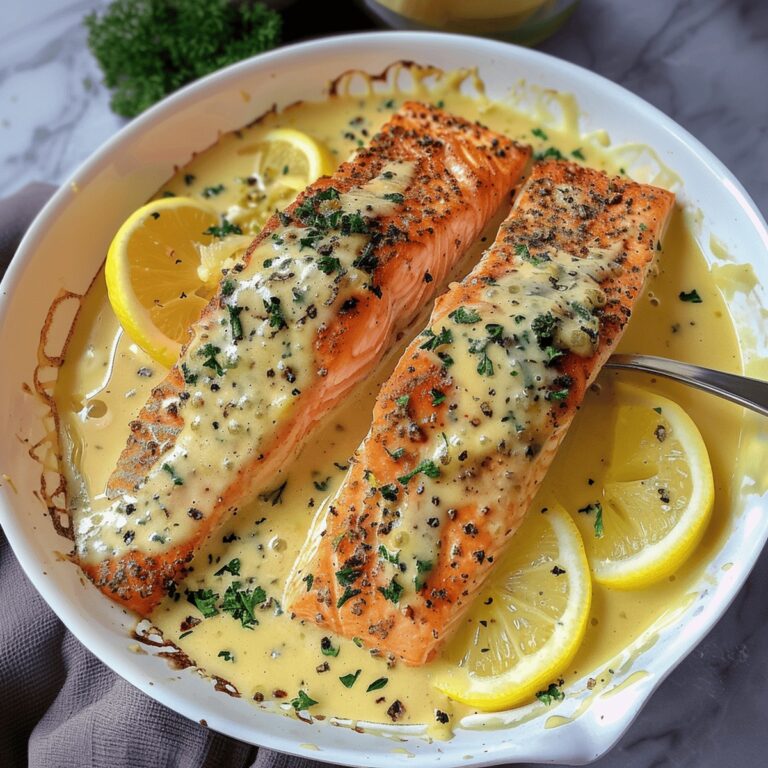 Succulent Salmon With Lemon Butter Cream Sauce Recipe