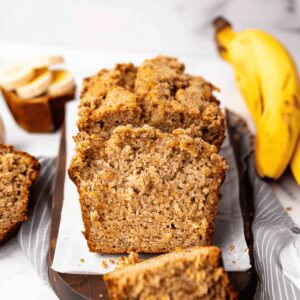 Rustic Whole Wheat Cinnamon Crunch Banana Bread Recipe