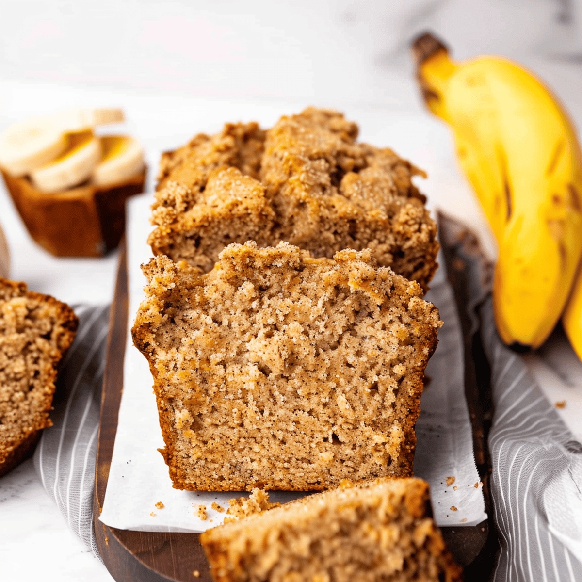 Rustic Whole Wheat Cinnamon Crunch Banana Bread Recipe