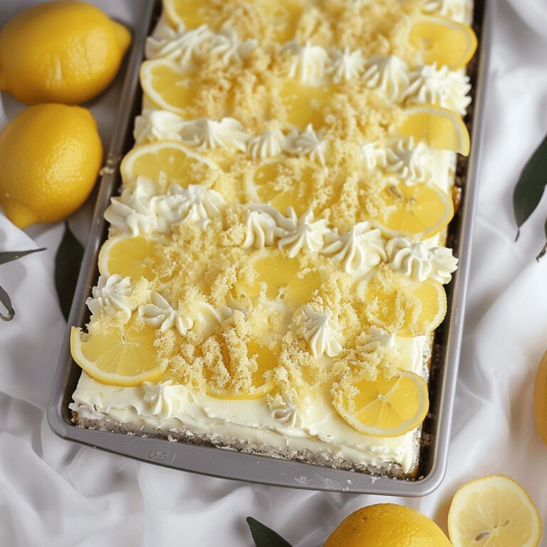 Sunshine Lemon Bliss Sheet Cake Recipe