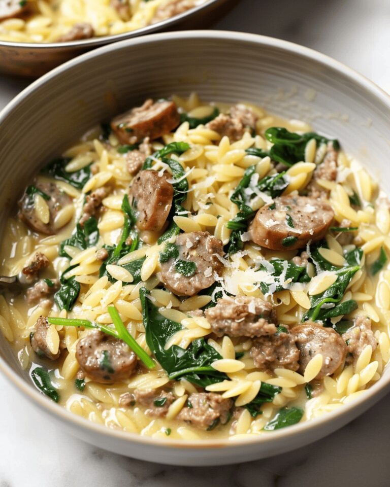 Sausage & Spinach Orzo Delight Recipe
