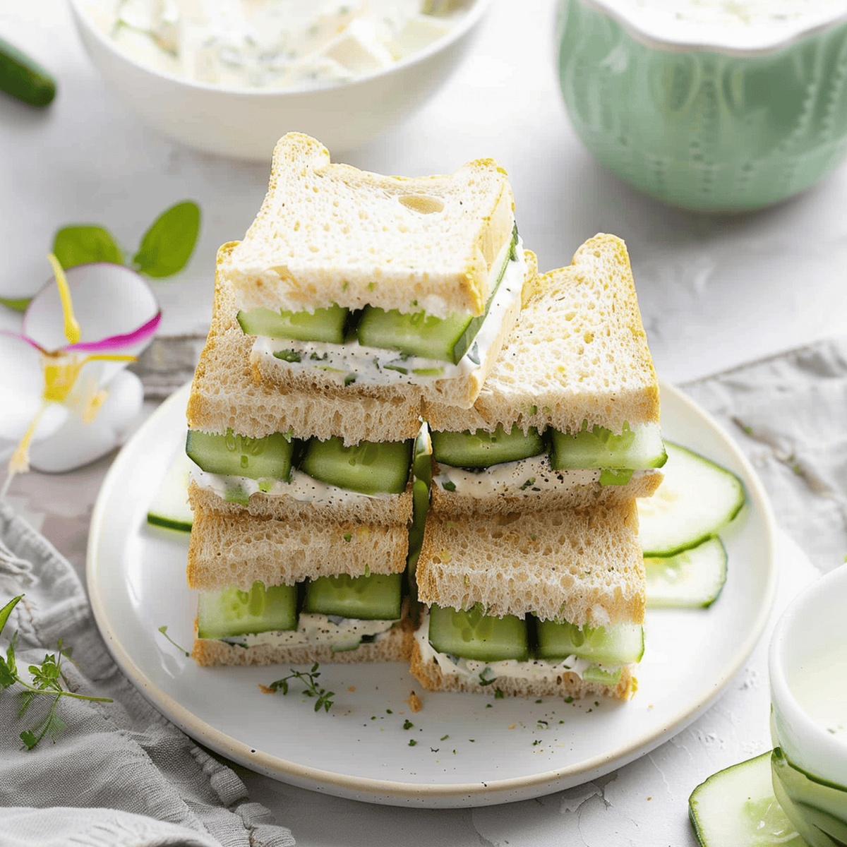Crisp Cucumber Sandwiches Recipe