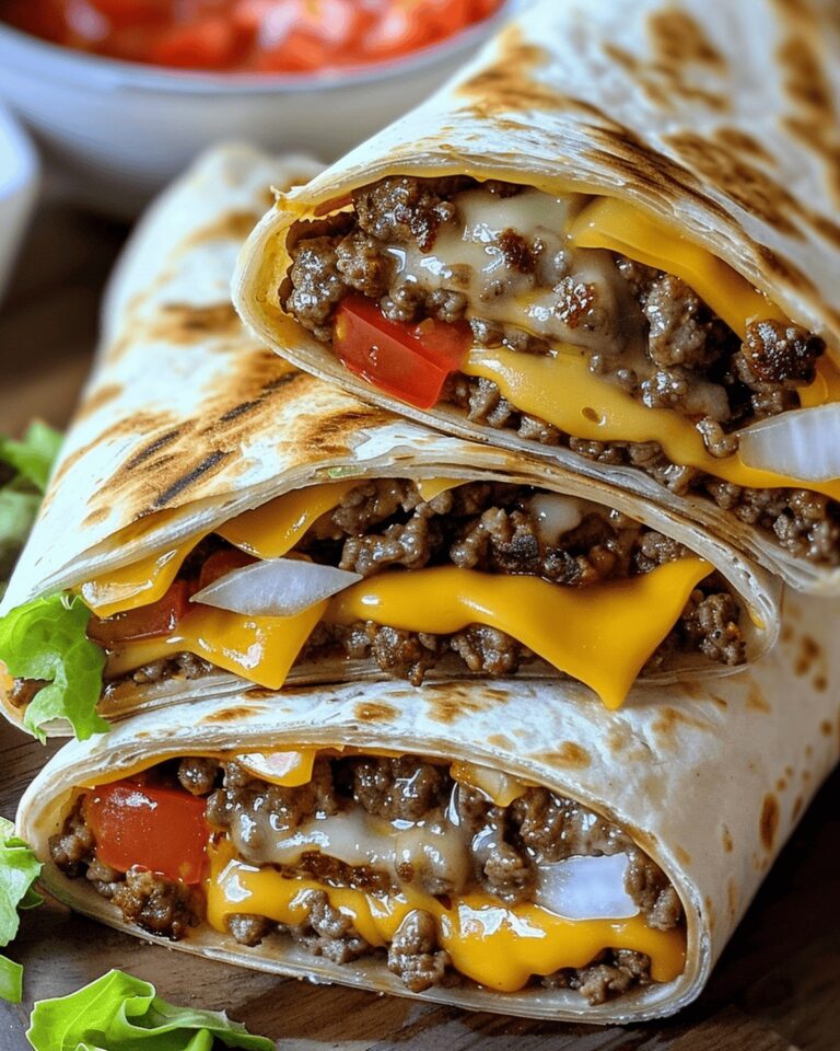 Cheeseburger Wraps Recipe