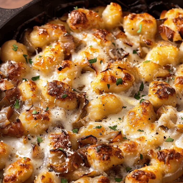 Caramelized French Onion Skillet Gnocchi Recipe