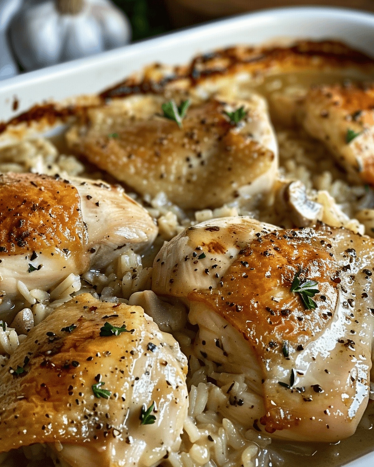 Savory Chicken Rice Bake Recipe