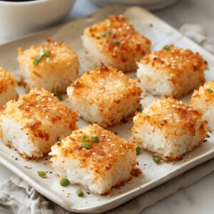Crunchy Sushi Rice Squares Recipe