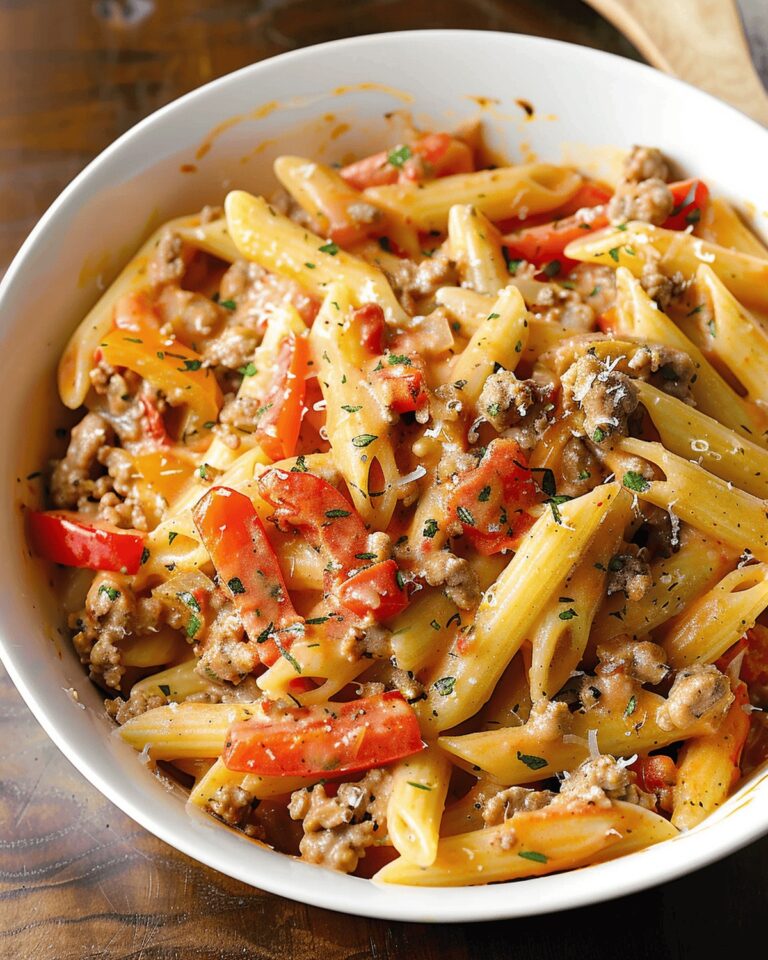 Italian Sausage And Colorful Pepper Pasta Bake Recipe