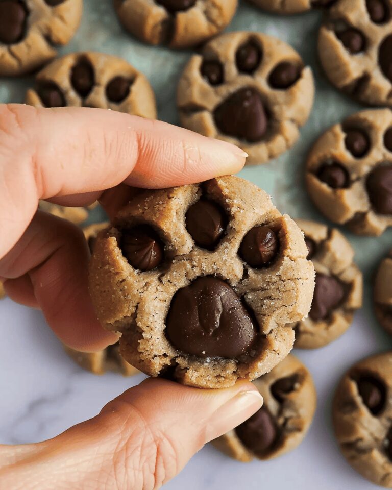 Paw Print Peanut Butter Blossom Cookies Recipe