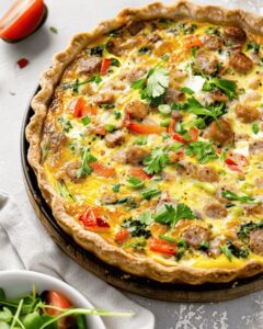 Sausage and Veggie Breakfast Quiche Recipe