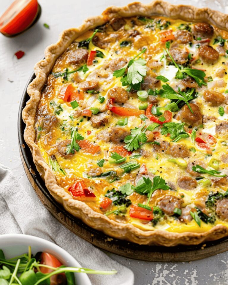Sausage and Veggie Breakfast Quiche Recipe