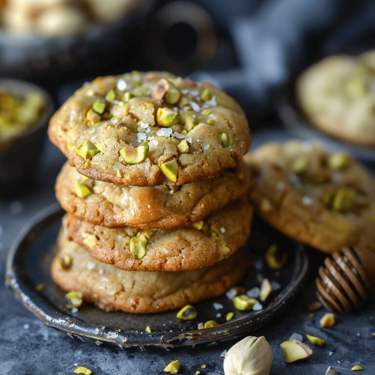 Golden Salted Honey Pistachio Cookies Recipe