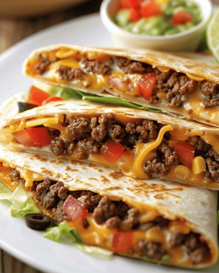 Crispy Nacho Cheese Beef Quesadilla Recipe