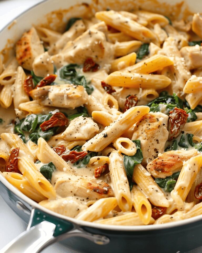 Creamy Tuscan Chicken Pasta Bake Recipe